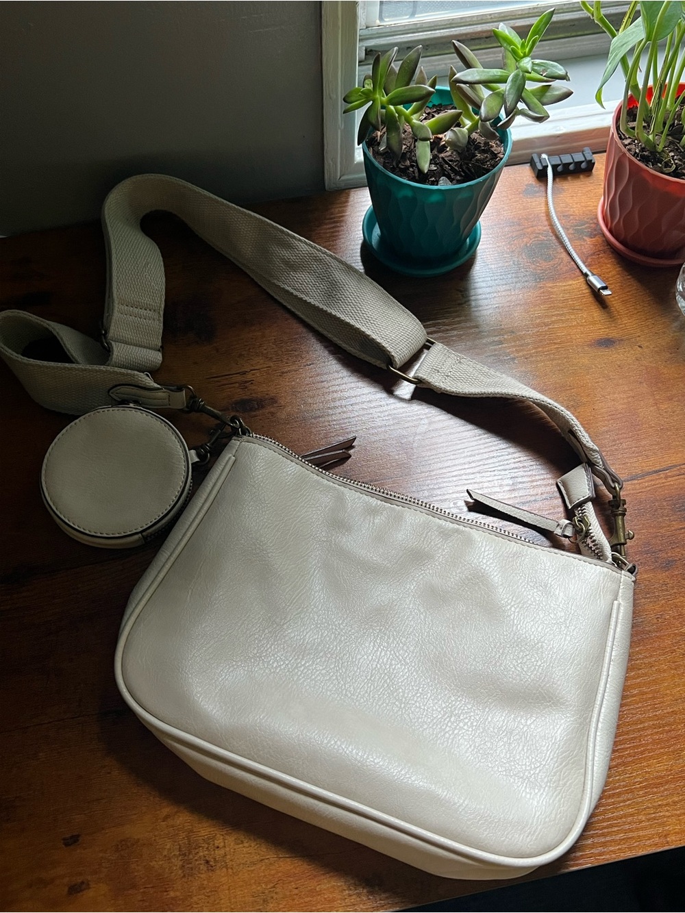 Cream Crossbody